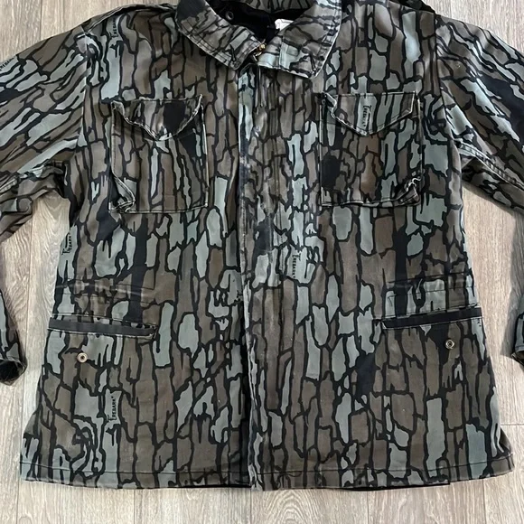 M-65 Tree Bark pattern field jacket men’s sz L, as is - Picture 4 of 16